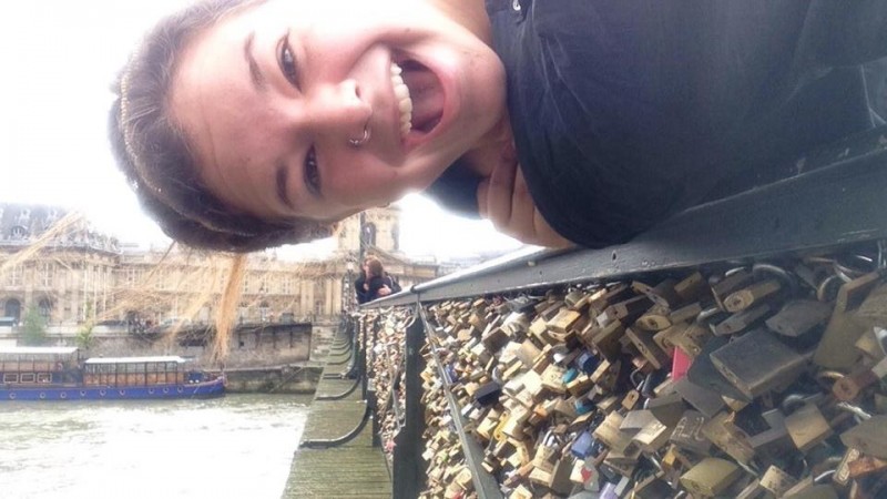Megan Hanning-Bean on the Love Lock Bridge