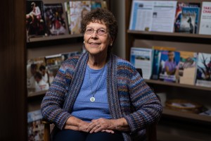 Sr. JoAnn Persch, RSM, a Loyola alumna, photographed at Sisters of Mercy in Chicago, on October 28, 2015. Sr. JoAnn is the recipient of the Martyr's Award for the Interfaith Committee for Detained Immigrants.  (photo by Natalie Battaglia)