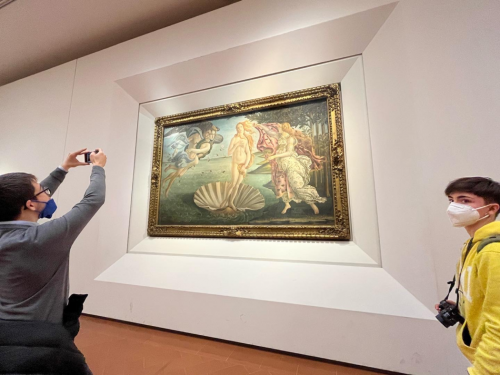 The Birth of Venus by Botticelli in the Uffizi Galleries. 