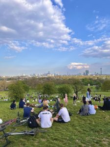 The view of London from Primrose hill.