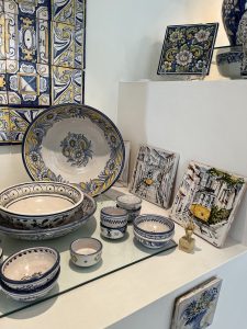 There were many artisans selling the tiles and other handmade and hand painted pottery that Lisbon is famous for!