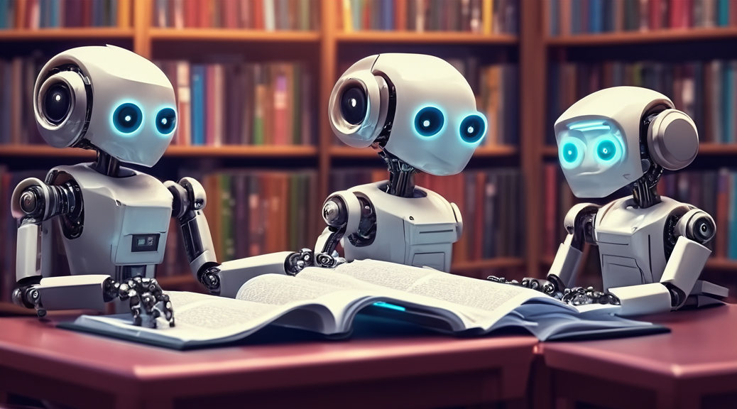 Robots reading and writing in the library