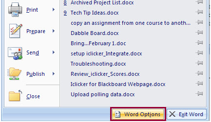 word-options-button